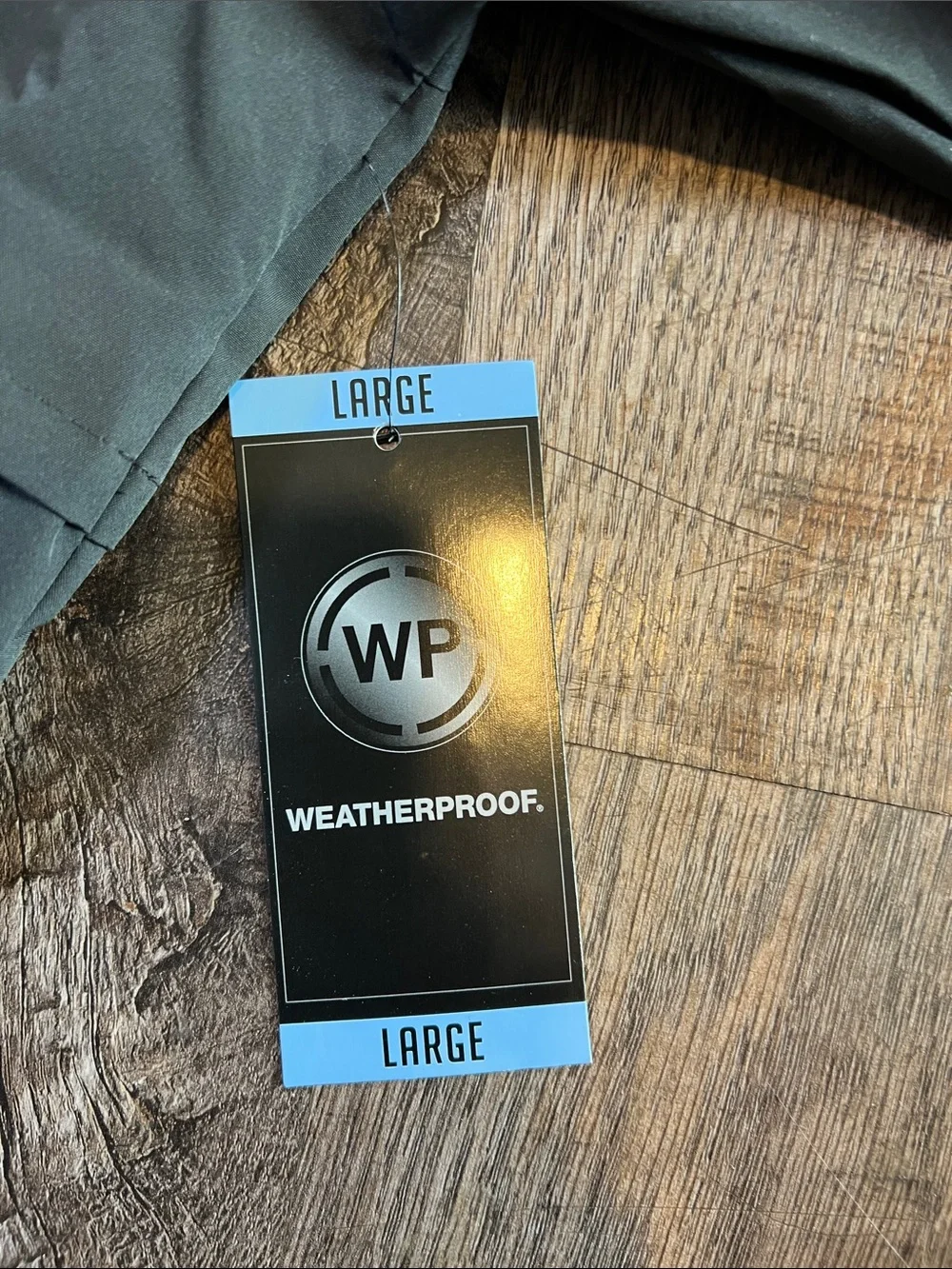 Weatherproof Men's Hooded Raincoat Jacket in Black